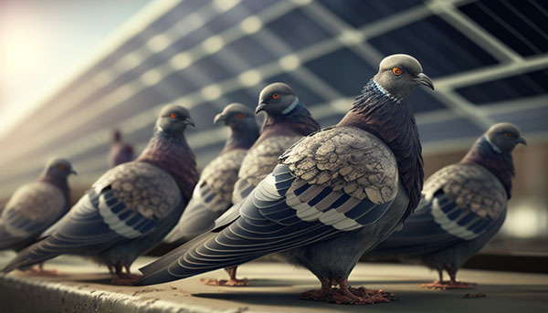 Get Rid of Pigeons Under Solar Panels