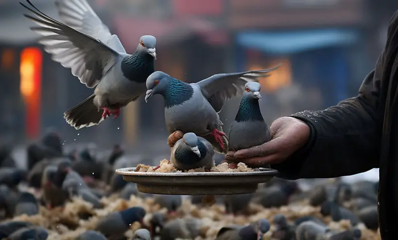 What do Pigeons Eat in the Winter