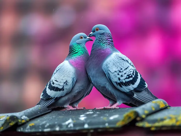 Captions for Pigeons in Love