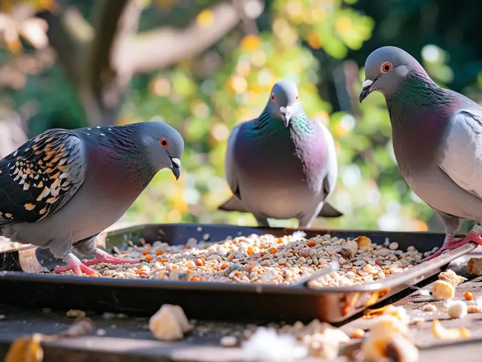 Healthy Foods into Pigeons' Diet