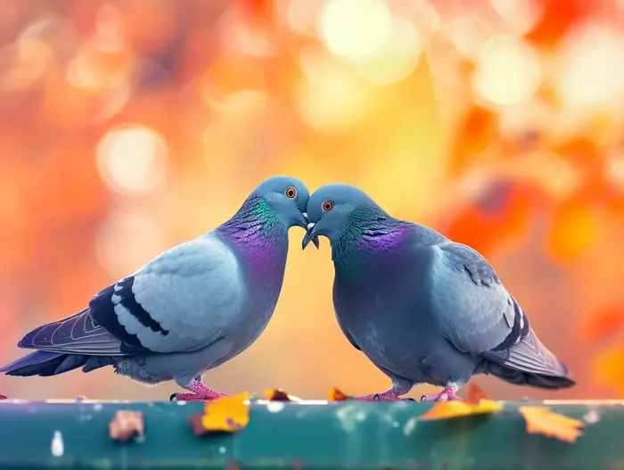 Pigeon Courtship Displays