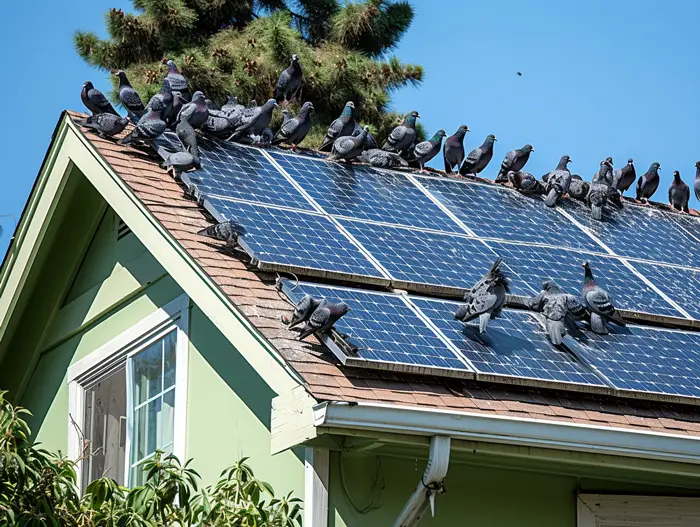 impact of pigeon nesting on solar panel efficiency